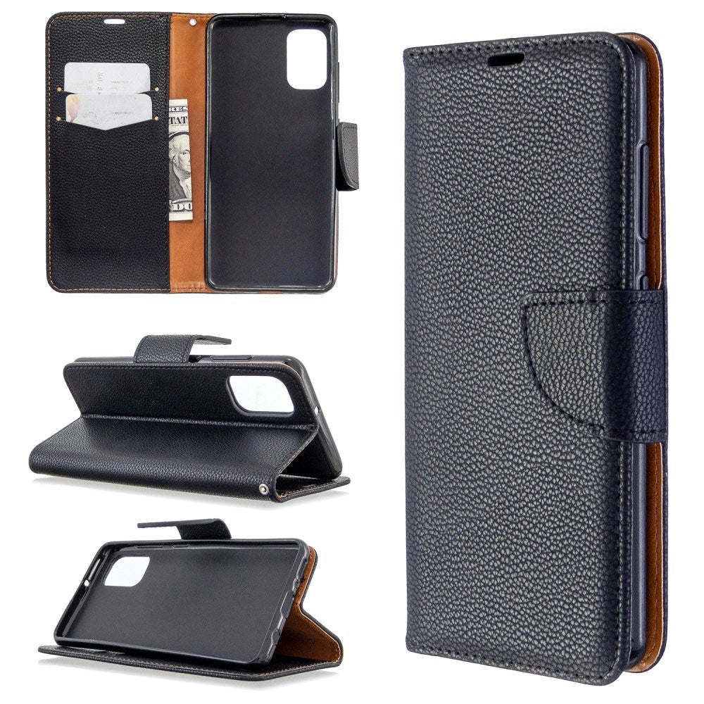 EIDERWOOD Samsung Galaxy A41 Kunstlæder Flip Cover m. Kortholder & Ståfunktion - Sort