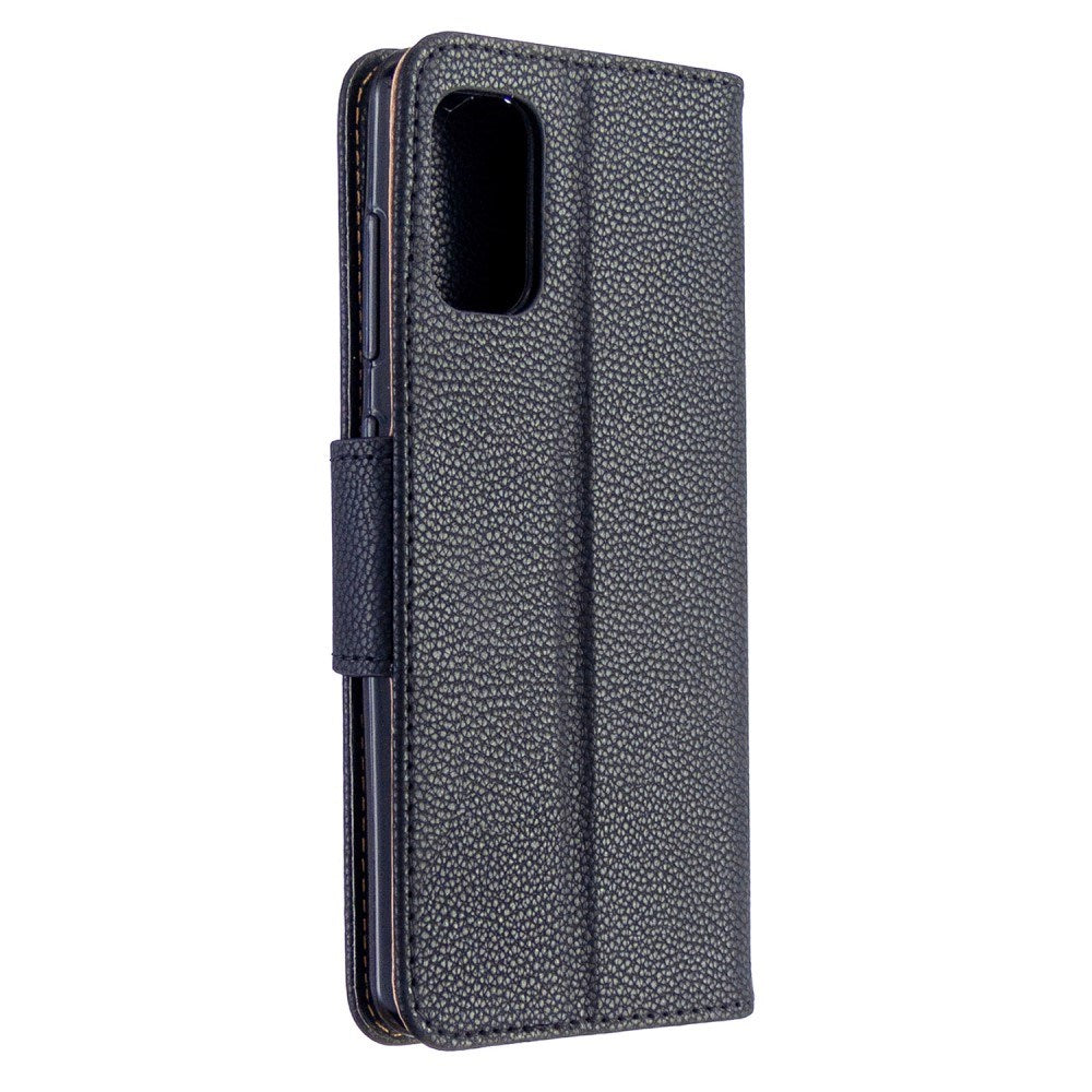 EIDERWOOD Samsung Galaxy A41 Kunstlæder Flip Cover m. Kortholder & Ståfunktion - Sort