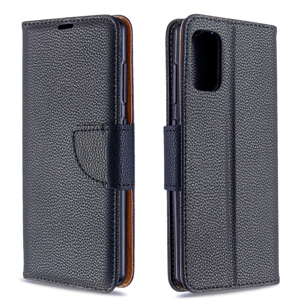EIDERWOOD Samsung Galaxy A41 Kunstlæder Flip Cover m. Kortholder & Ståfunktion - Sort