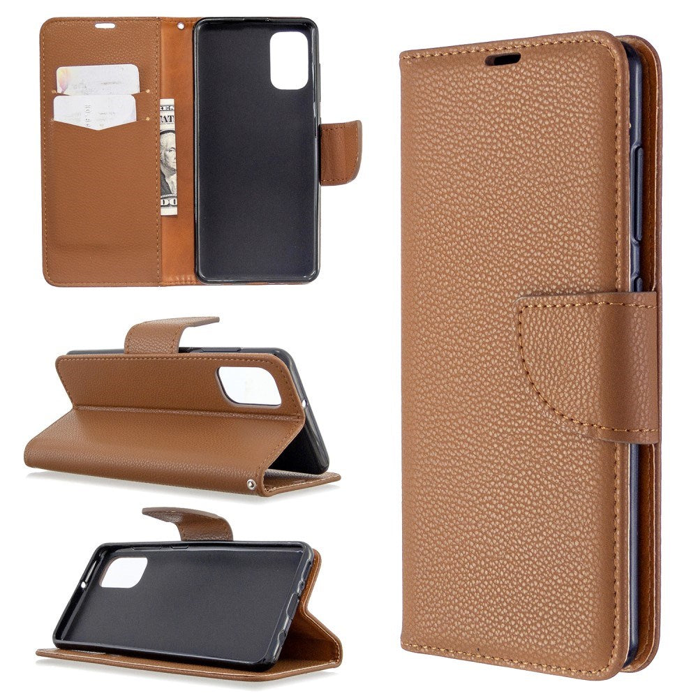 EIDERWOOD Samsung Galaxy A41 Kunstlæder Flip Cover m. Kortholder & Ståfunktion - Brun