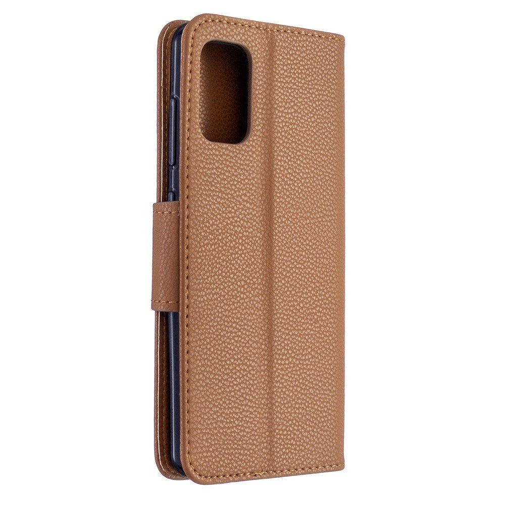 EIDERWOOD Samsung Galaxy A41 Kunstlæder Flip Cover m. Kortholder & Ståfunktion - Brun