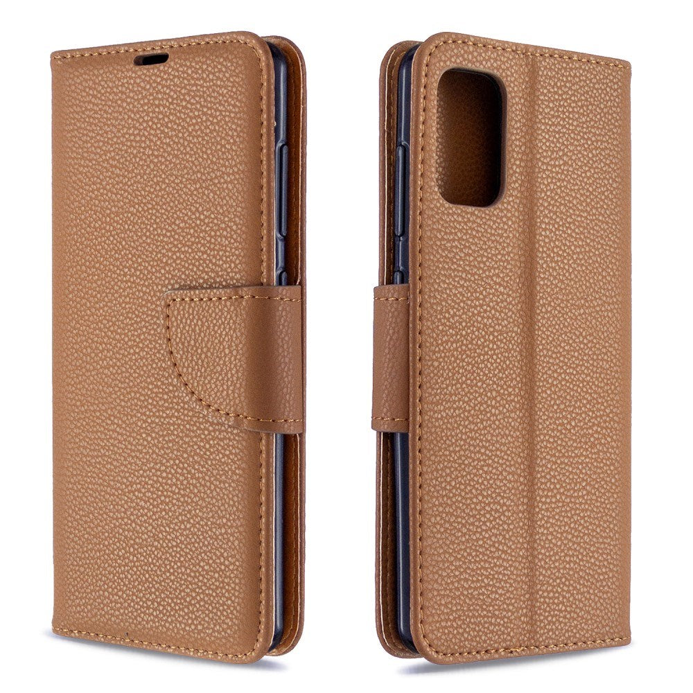 EIDERWOOD Samsung Galaxy A41 Kunstlæder Flip Cover m. Kortholder & Ståfunktion - Brun