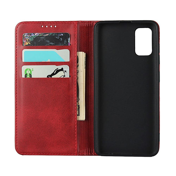 Samsung Galaxy A41 Læder Cover m. Pung Rød