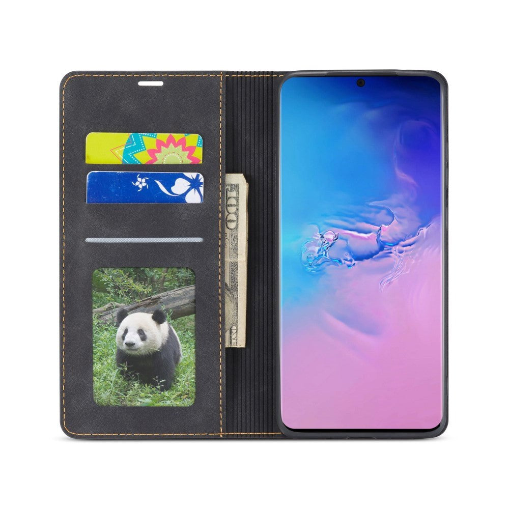 Samsung Galaxy S20 Ultra Læder Cover m. Pung - Sort