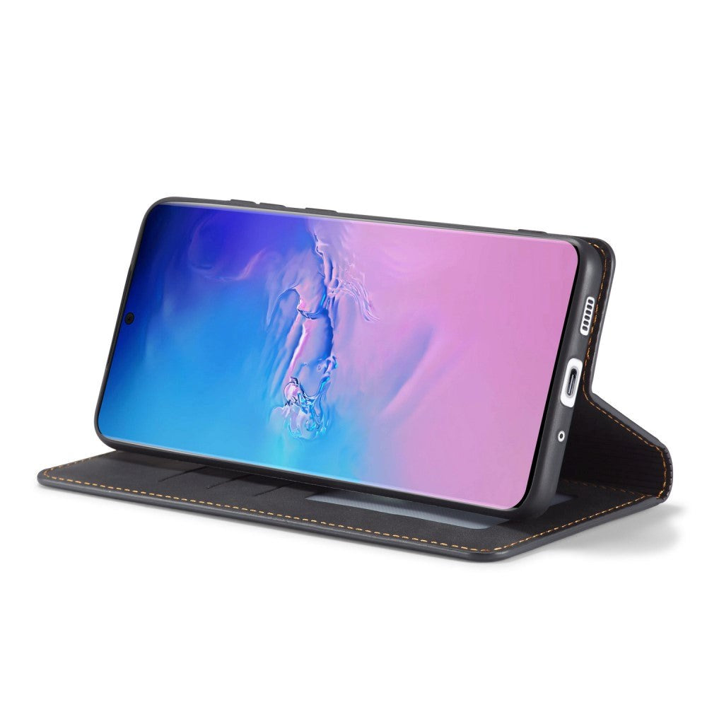 Samsung Galaxy S20 Ultra Læder Cover m. Pung - Sort