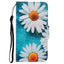 Samsung Galaxy M11 Læder Cover m. Pung - Hvide Blomster