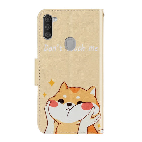 Samsung Galaxy M11 Læder Cover m. Pung - Tyk Kat