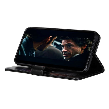 Samsung Galaxy M11 Læder Flip Cover m. Pung - Sort