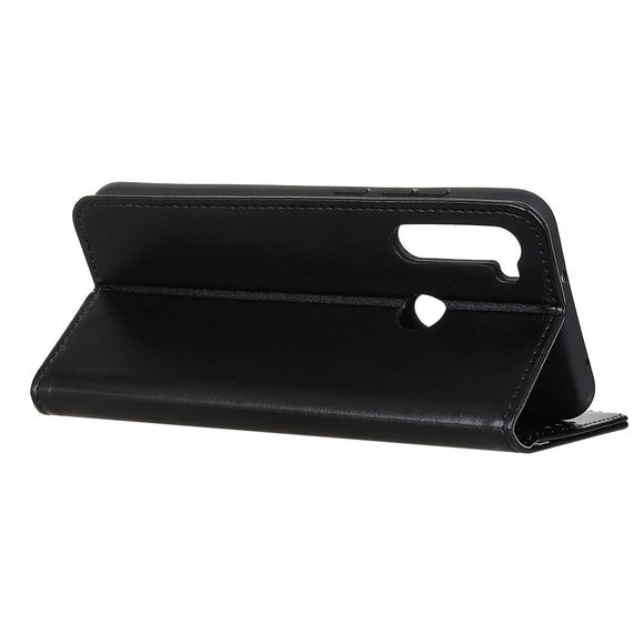 Samsung Galaxy M11 Læder Flip Cover m. Pung - Sort