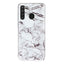 Samsung Galaxy A21 Fleksibel Plastik Cover m. Marble Print - Hvid Marmor