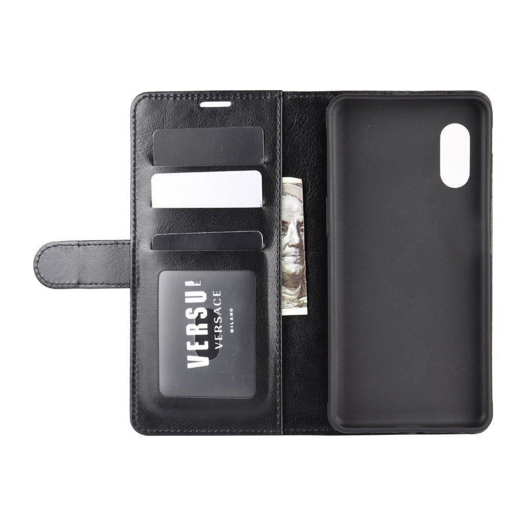Samsung Galaxy Xcover Pro Neutralt Læder Cover m. Pung Sort