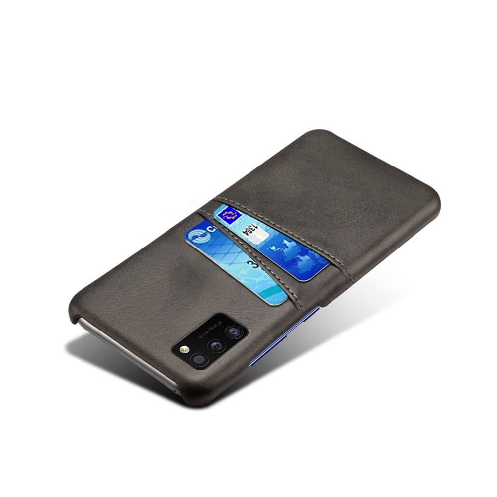 Samsung Galaxy A41 Læder Cover m. Kortholder - Sort