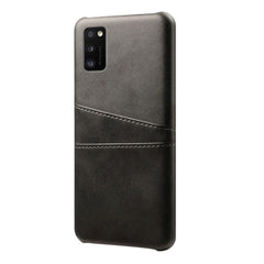Samsung Galaxy A41 Læder Cover m. Kortholder - Sort