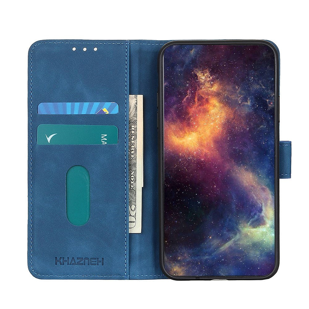 Samsung Galaxy S20 FE / S20 FE (5G) KHAZNEH Retro Læder Cover m. Pung - Blå