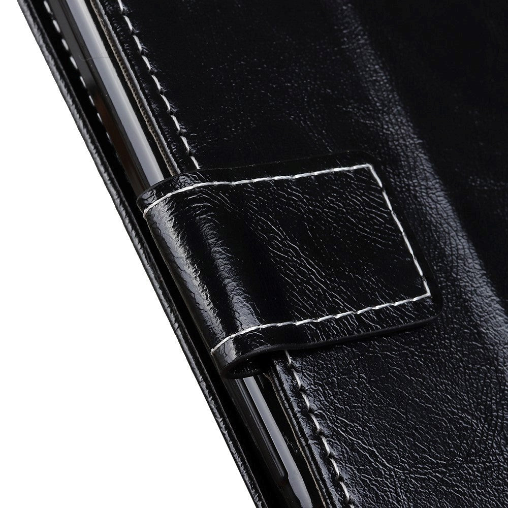 Samsung Galaxy S20 FE / S20 FE (5G) Skinnende Neutralt Læder Cover m. Pung - Sort