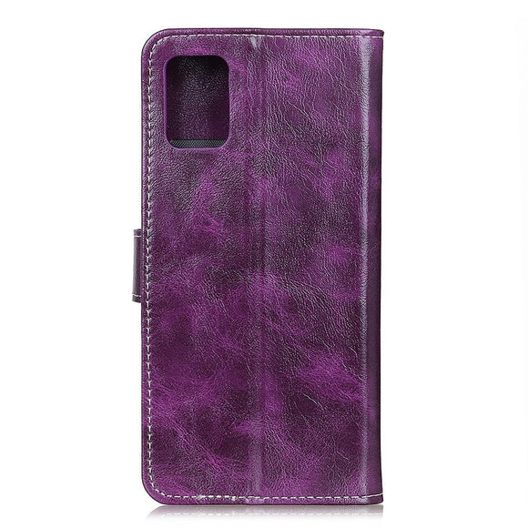 Samsung Galaxy S20 FE / S20 FE (5G) Skinnende Neutralt Læder Cover m. Pung - Lilla