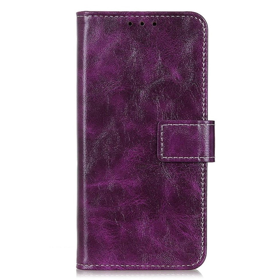 Samsung Galaxy S20 FE / S20 FE (5G) Skinnende Neutralt Læder Cover m. Pung - Lilla