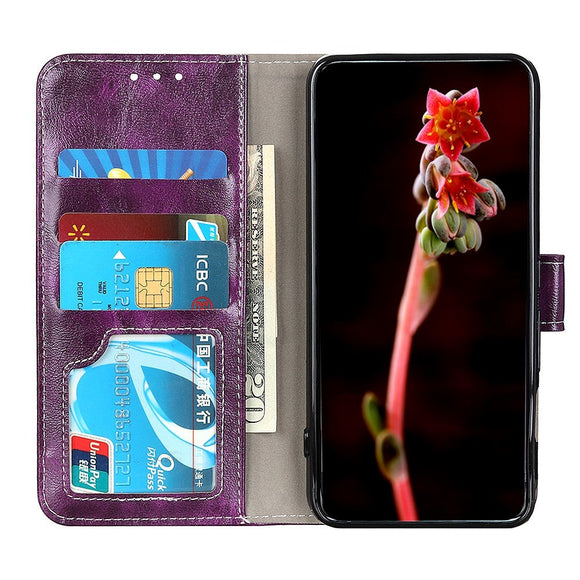 Samsung Galaxy S20 FE / S20 FE (5G) Skinnende Neutralt Læder Cover m. Pung - Lilla