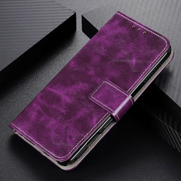 Samsung Galaxy S20 FE / S20 FE (5G) Skinnende Neutralt Læder Cover m. Pung - Lilla