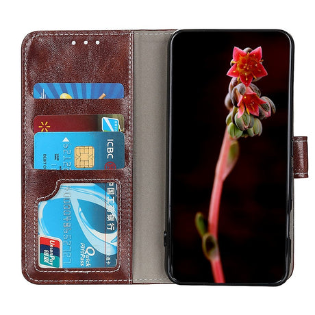 Samsung Galaxy S20 FE / S20 FE (5G) Skinnende Neutralt Læder Cover m. Pung - Brun