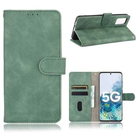 Samsung Galaxy S20 FE / S20 FE (5G) Blødt Læder Cover m. Pung - Grøn