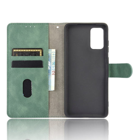 Samsung Galaxy S20 FE / S20 FE (5G) Blødt Læder Cover m. Pung - Grøn