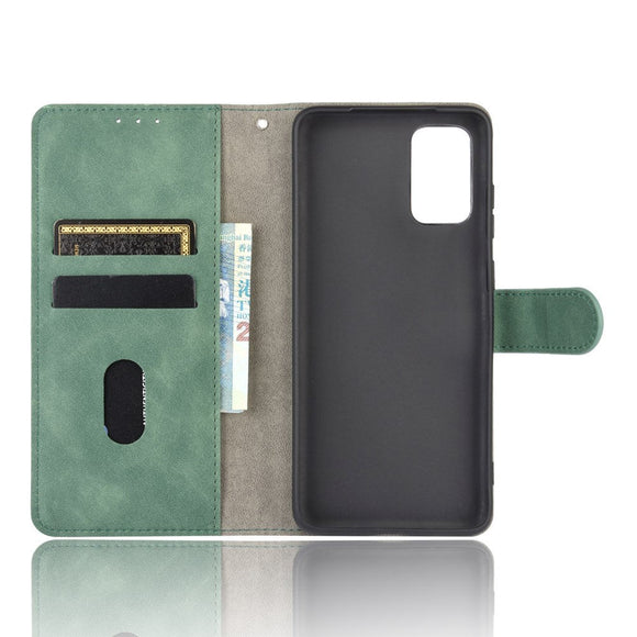 Samsung Galaxy S20 FE / S20 FE (5G) Blødt Læder Cover m. Pung - Grøn
