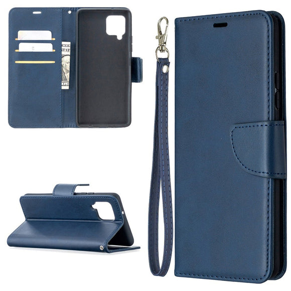 EIDERWOOD Samsung Galaxy A42 (5G) Kunstlæder Flip Cover m. Strop - Blå