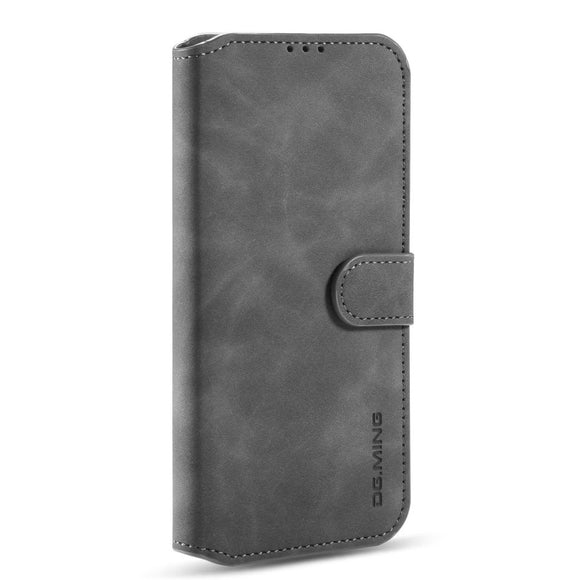 Samsung Galaxy A42 5G DG.MING Retro Læder Cover m. Pung - Grå