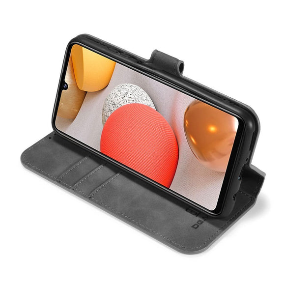 Samsung Galaxy A42 5G DG.MING Retro Læder Cover m. Pung - Grå