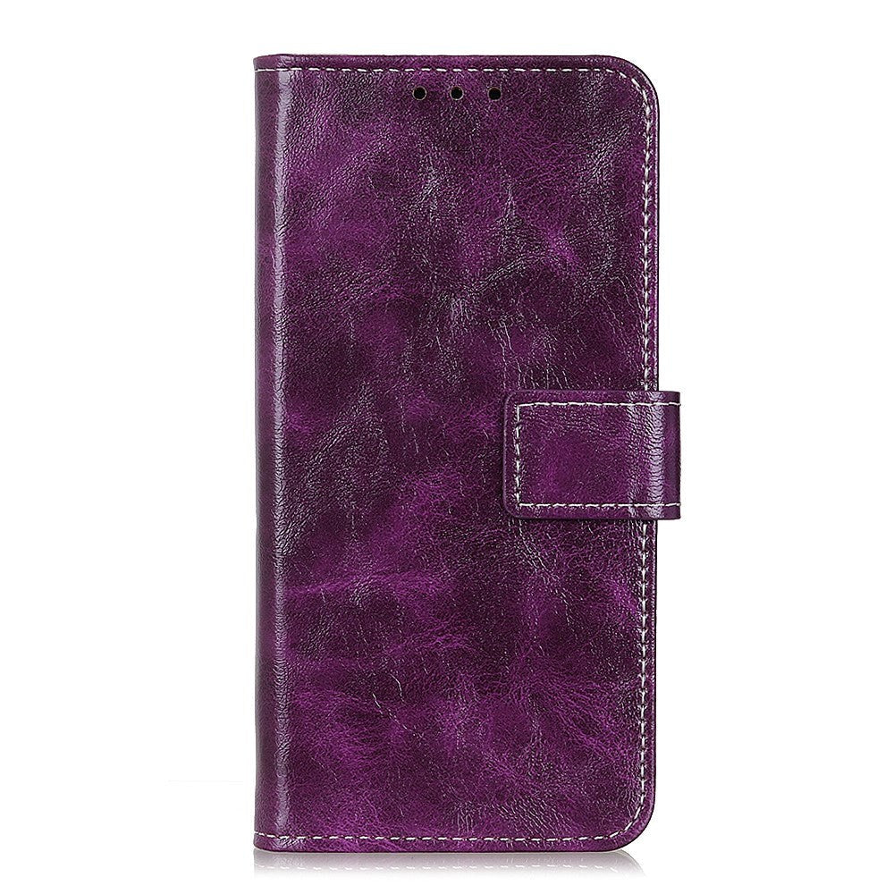 Samsung Galaxy S21 Neutralt Læder Cover m. Pung - Lilla