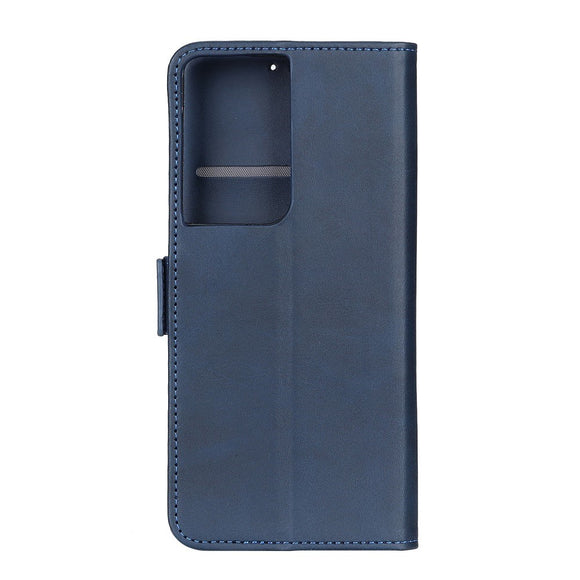 EIDERWOOD Samsung Galaxy S21 Ultra Kunstlæder Flip Cover m. Pung og Ståfunktion - Blå