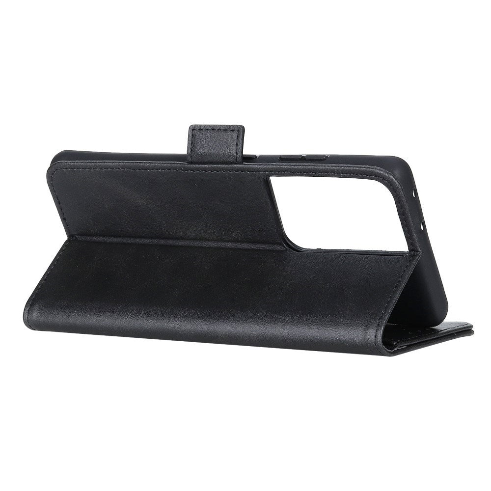 EIDERWOOD Samsung Galaxy S21 Ultra Kunstlæder Flip Cover m. Pung og Ståfunktion - Sort