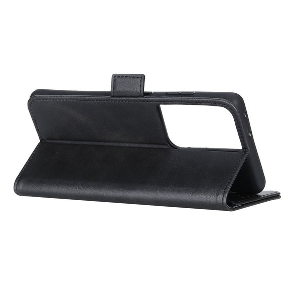 EIDERWOOD Samsung Galaxy S21 Ultra Kunstlæder Flip Cover m. Pung og Ståfunktion - Sort
