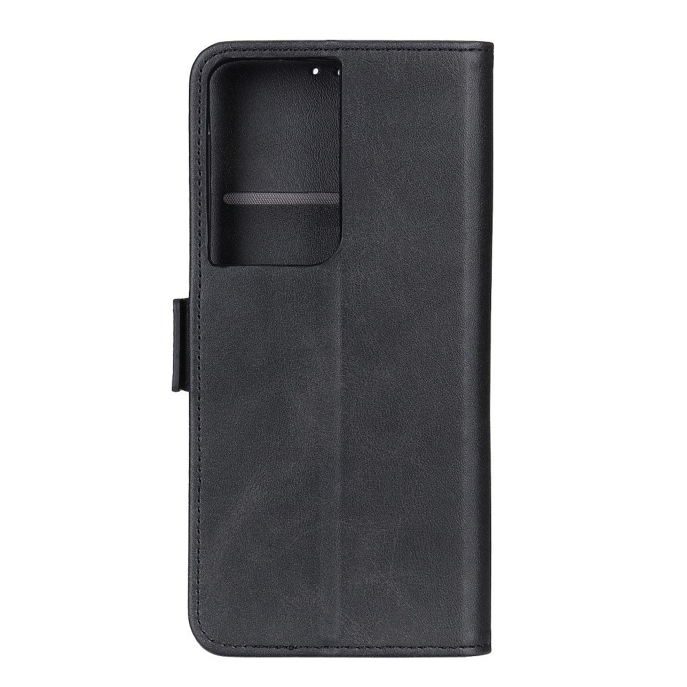 EIDERWOOD Samsung Galaxy S21 Ultra Kunstlæder Flip Cover m. Pung og Ståfunktion - Sort