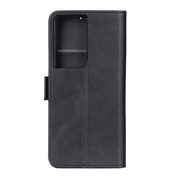 EIDERWOOD Samsung Galaxy S21 Ultra Kunstlæder Flip Cover m. Pung og Ståfunktion - Sort