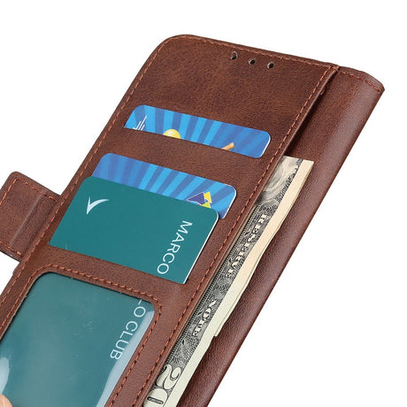 EIDERWOOD Samsung Galaxy S21 Ultra Kunstlæder Flip Cover m. Pung og Ståfunktion - Brun