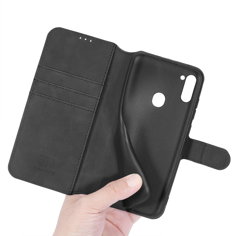 Samsung Galaxy M11 DG.MING Retro Læder Cover m. Pung - Sort