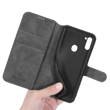 Samsung Galaxy M11 DG.MING Retro Læder Cover m. Pung - Grå