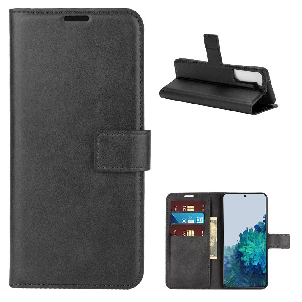 Samsung Galaxy S21 Læder Cover m. Pung - Sort