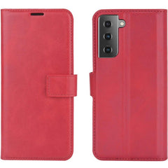 Samsung Galaxy S21 Læder Cover m. Pung - Rød