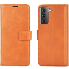 Samsung Galaxy S21 Læder Cover m. Pung - Latte Brun