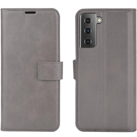 Samsung Galaxy S21 Læder Cover m. Pung - Grå