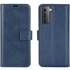 Samsung Galaxy S21 Læder Cover m. Pung - Blå