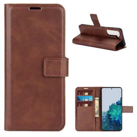 Samsung Galaxy S21 Læder Cover m. Pung - Brun