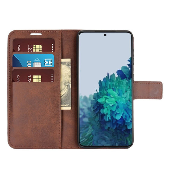 Samsung Galaxy S21 Læder Cover m. Pung - Brun