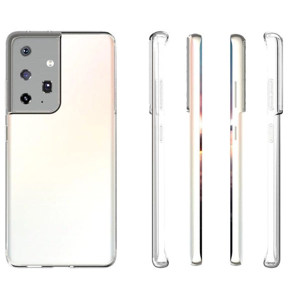 Samsung Galaxy S21 Ultra Fleksibelt Plastik Cover - Gennemsigtig