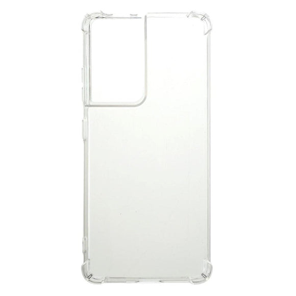 Samsung Galaxy S21 Ultra Fleksibelt Drop-Proof Plastik Cover - Gennemsigtig