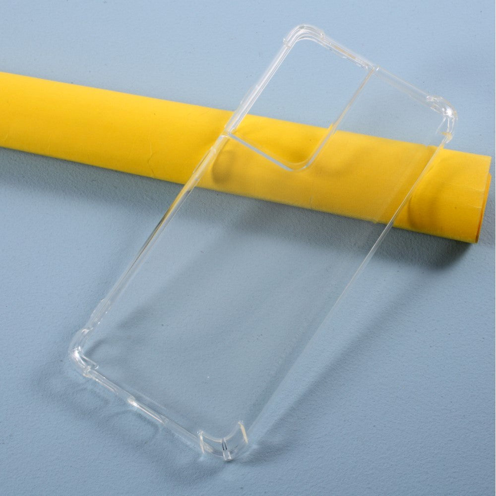 Samsung Galaxy S21 Ultra Fleksibelt Drop-Proof Plastik Cover - Gennemsigtig