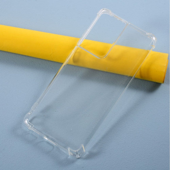 Samsung Galaxy S21 Ultra Fleksibelt Drop-Proof Plastik Cover - Gennemsigtig
